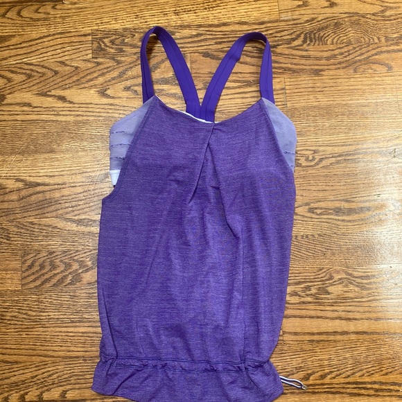 Lululemon purple tank top with built in sports bra. Size 4 - Picture 1 of 5